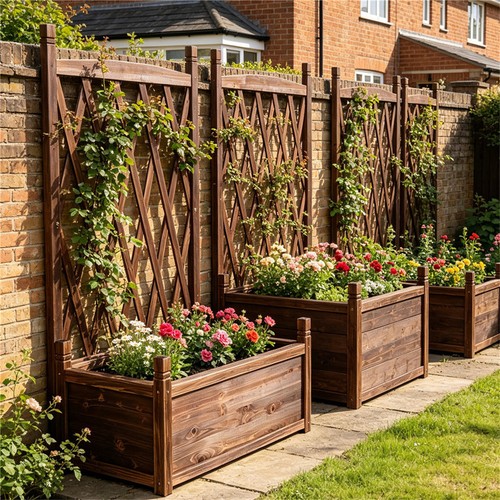 Raised garden bed trellis - garden,