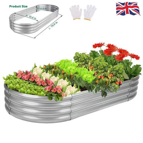 Galvanised steel raised garden - steel,