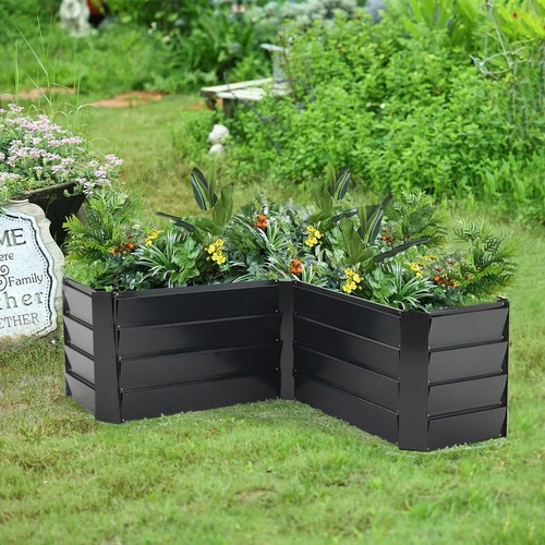 Corner garden raised bed - garden,