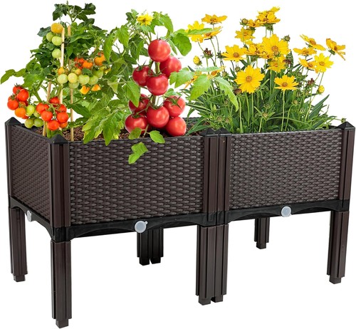 Rectangular raised garden bed - garden,