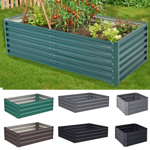 Metal raised garden bed - garden,