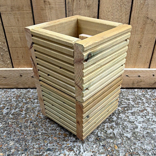 Treated wooden decking planter - wooden,