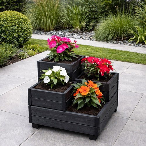 Tier raised wooden garden - tier,