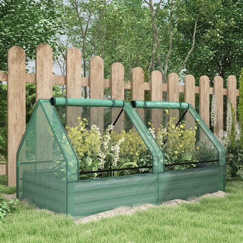 Raised garden bed with - raised,