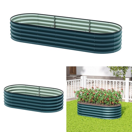 Galvanised steel raised garden - steel,