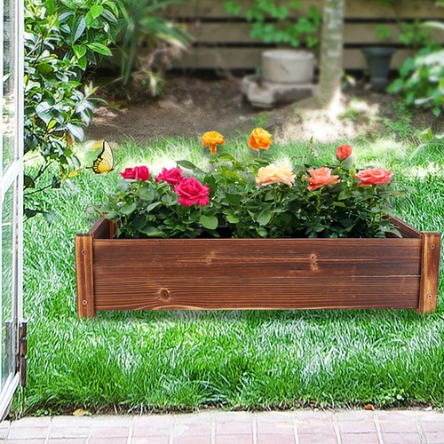 Wooden raised flower bed - raised,