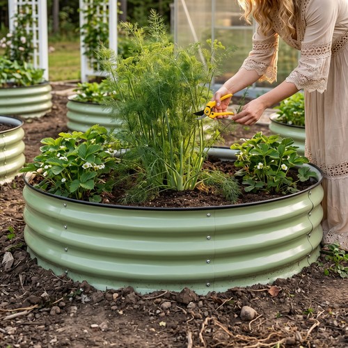 Metal raised garden bed - metal,