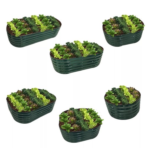 Green garden metal raised - green,