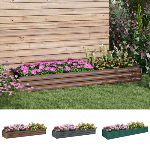 Galvanised raised garden bed - galvanised,