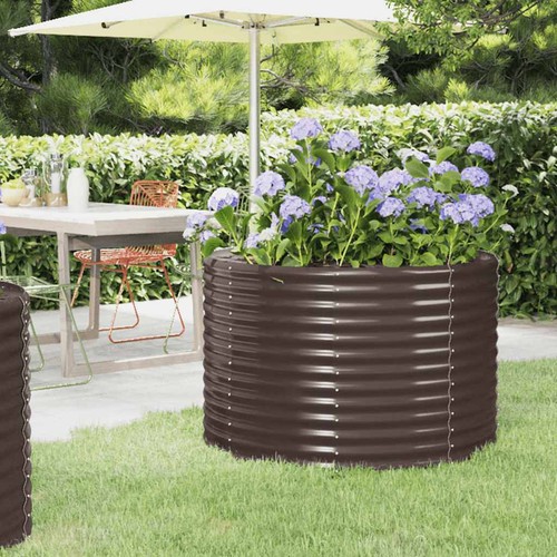 Galvanised steel raised garden - galvanised,