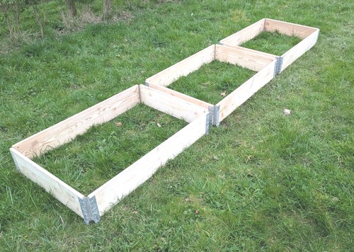 Wooden raised garden bed - x,