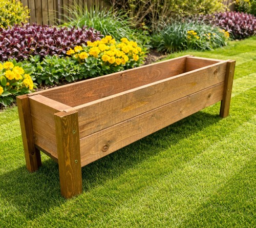 Wooden garden planter - garden, flower
