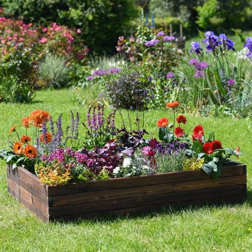 Wooden raised garden - wooden, planter