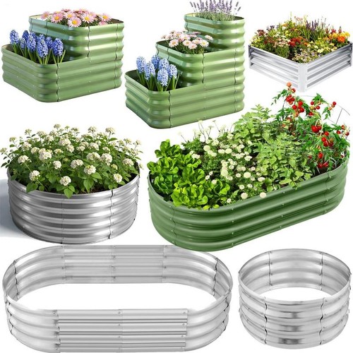 Galvanised steel raised garden - steel,
