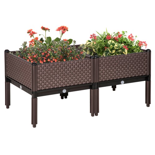 Outsunny 2pcs raised garden - raised,