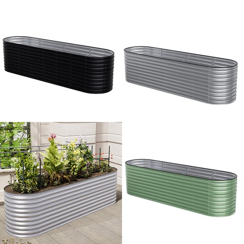 Metal garden raised bed - garden,
