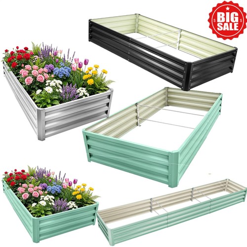 Galvanised steel raised garden - steel,