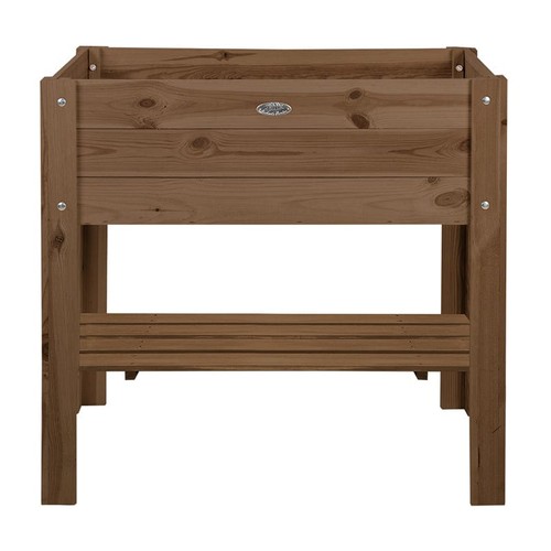 Raised wooden planter with - wooden,